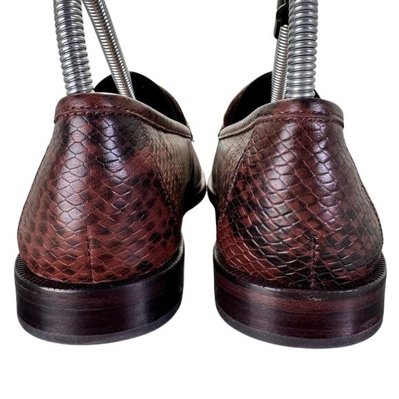 Joie Laila Loafer Cognac Snake Print Leather Slip-On Women’s Size 6.5M US - Picture 4 of 8